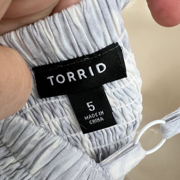 Torrid Challis Tie Dye Smocked Maxi Dress Woman's size 5 5X plus size - Picture 8 of 10